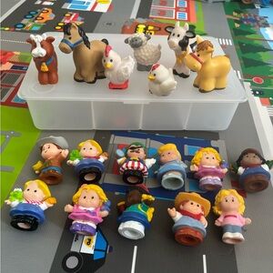 Fisher Price little people Farm Animals and People lot
